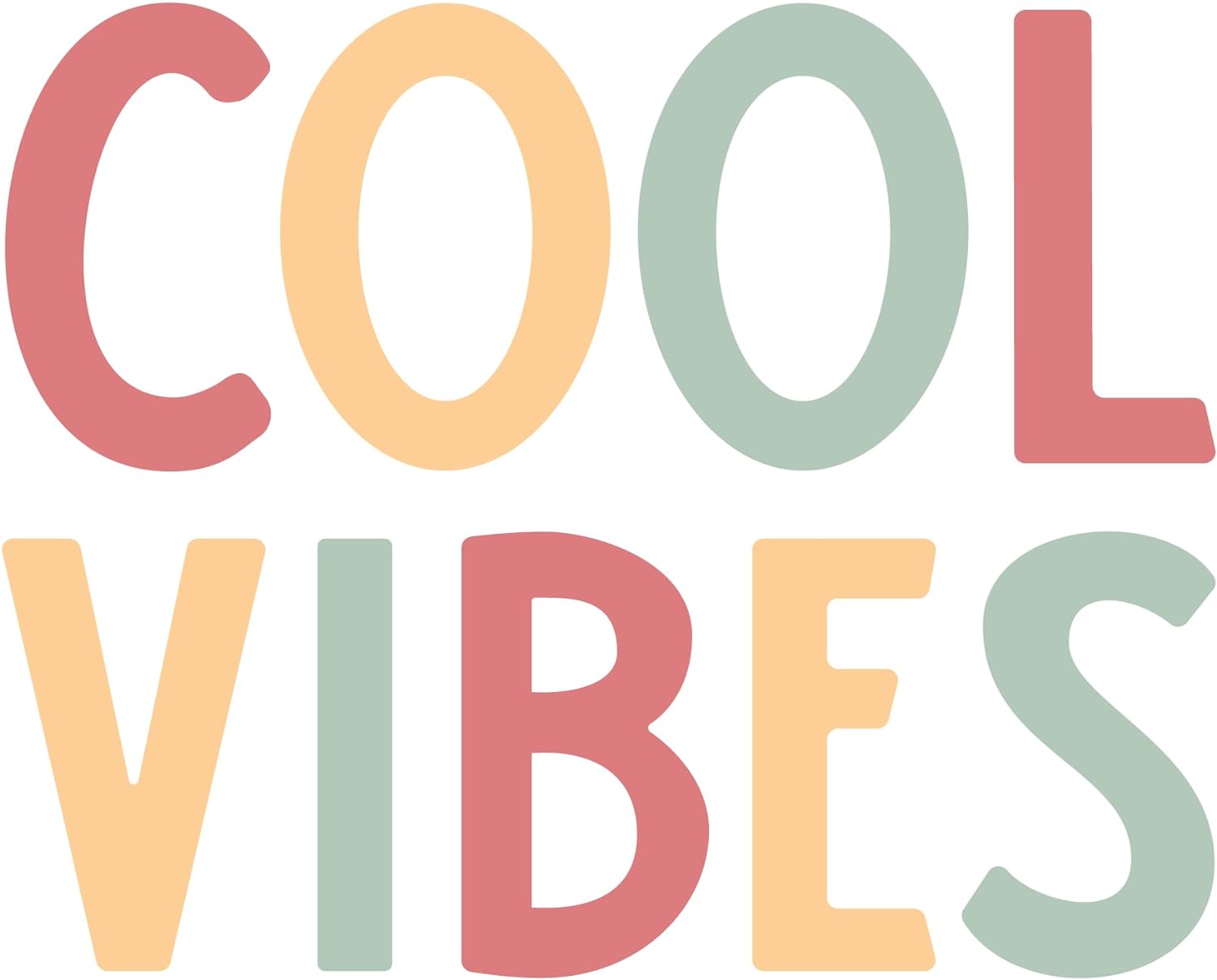 Inspirational Quote "Cool Vibes" Motivational Sticker Vinyl Decal Motivation Stickers- 5" Vinyl Sticker Waterproof