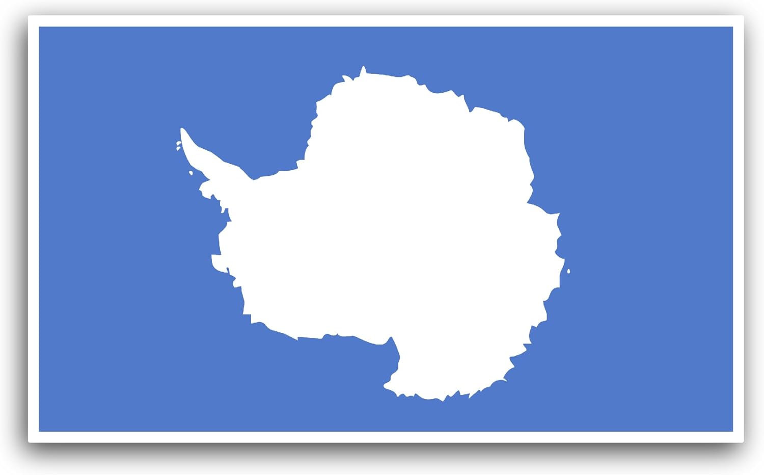 2 (Pieces) 3" and 5" Antarctica Flag Sticker, Waterproof Vinyl Decals for Many Purpose Like Cars, Trucks, Laptops, Phones, Windows and More