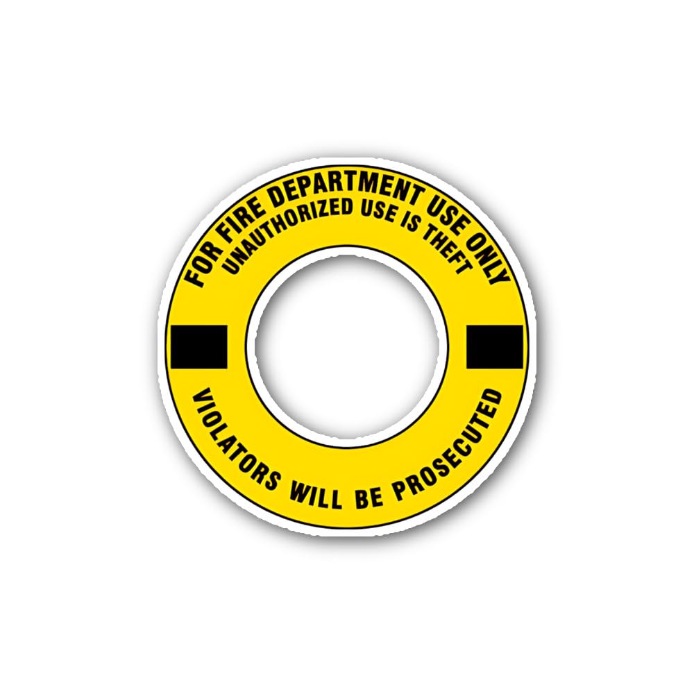2 (Pieces) 3" and 5" for fire Department use only fire Hydrant Ring Sign Sticker, Waterproof Vinyl D