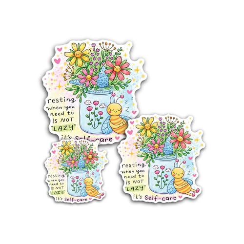 2 (Pieces) 3" and 5" Pop Bomb Sticker, Waterproof Vinyl Decals for Many Purpose Like Cars, Trucks, L