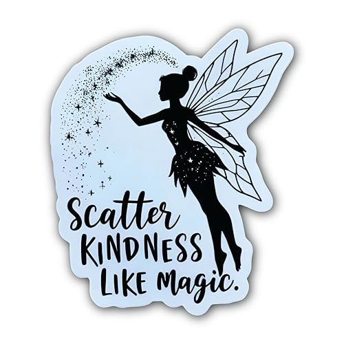 Strong Powerful Brave and Unstoppable with Blue Background- 5" Vinyl Sticker Waterproof