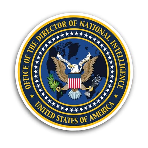 2 (Pieces) 3" and 5" Office of The Director of National Intelligence Sticker, Waterproof Vinyl Decal