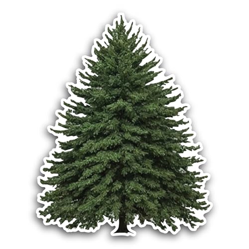 2 (Pieces) 3" and 5" Pine Tree Sticker, Waterproof Vinyl Decals for Many Purpose Like Cars, Trucks, 