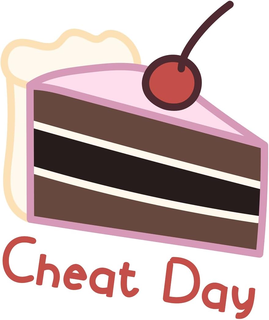 Inspirational Quote Cheat Day, Motivational Sticker - Vinyl Decal Motivation Stickers- 5" Vinyl Sticker Waterproof
