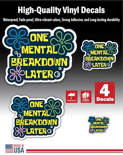2 (Pieces) 3" and 5" Stickers n Decals It's Fine I'm Fine Everything's Fine - Motivational Sticker V