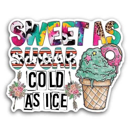 2 (Pieces) 3" and 5" Sweet As Sugar Sticker, Waterproof Vinyl Decals for Many Purpose Like Cars, Tru