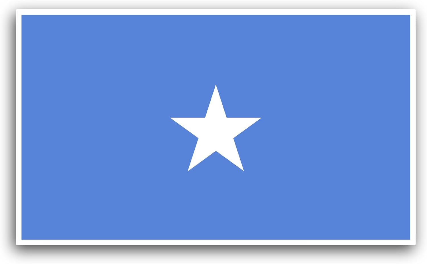 2 (Pieces) 3" and 5" Somalia Flag Sticker, Waterproof Vinyl Decals for Many Purpose Like Cars, Trucks, Laptops, Phones, Windows and More