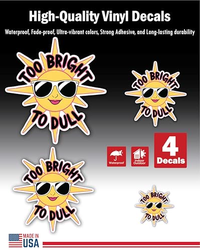 2 (Pieces) 3" and 5" Stickers n Decals Shine Bright Like The Star You are - Motivational Sticker Vin