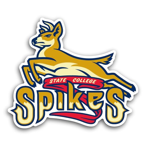 2 (Pieces) 3" and 5" Sp1kes Baseball Logo Sticker, Waterproof Vinyl Decals for Many Purpose Like Car