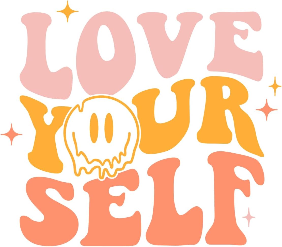 Inspirational Quote "Love Your Self" Motivational Sticker Vinyl Decal Motivation Stickers- 5" Vinyl Sticker Waterproof