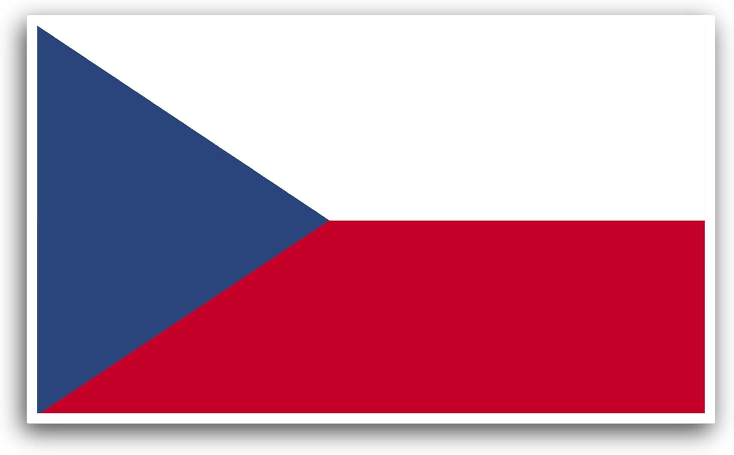 2 (Pieces) 3" and 5" Chech Republic Sticker, Waterproof Vinyl Decals for Many Purpose Like Cars, Trucks, Laptops, Phones, Windows and More