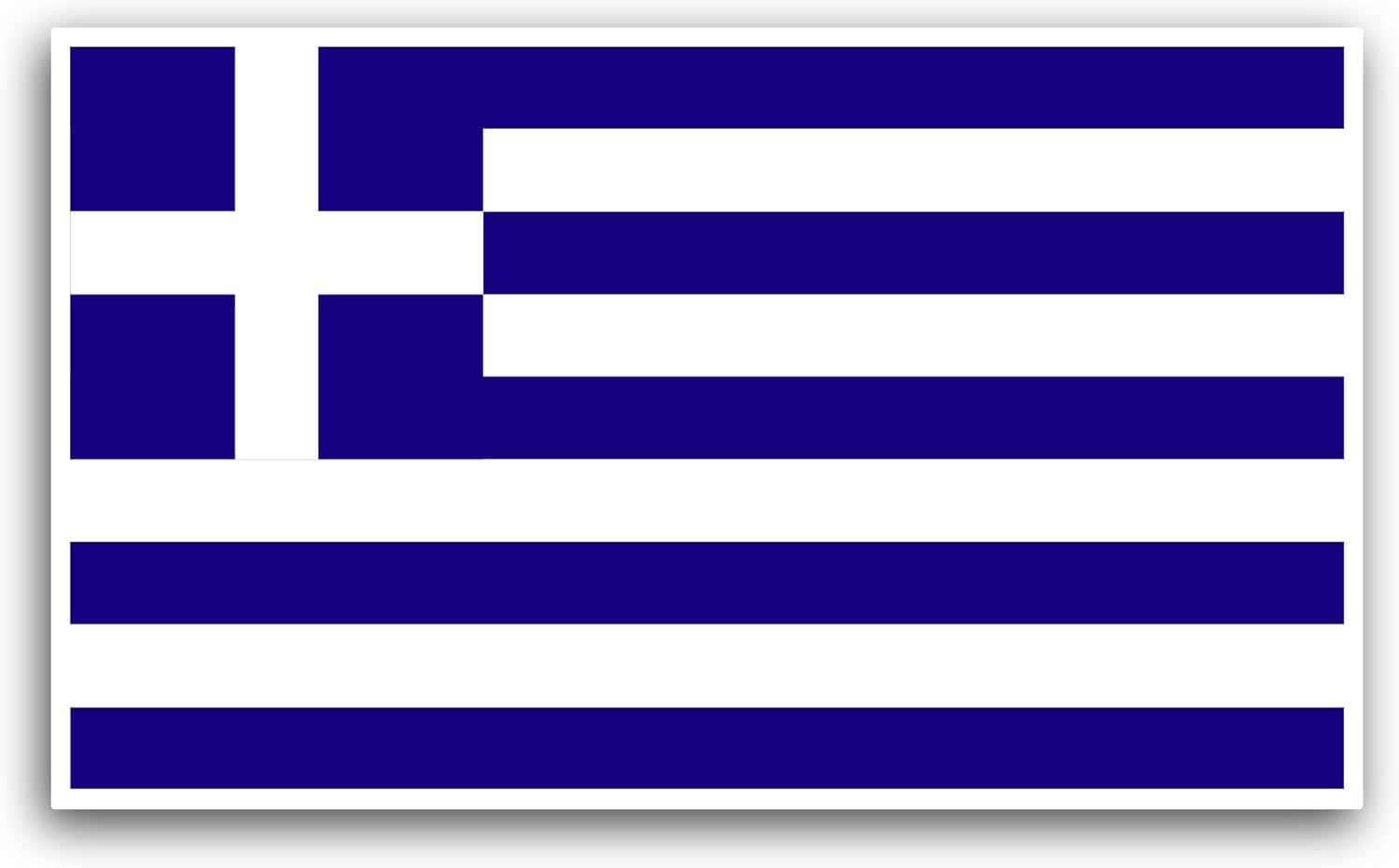 2 (Pieces) 3" and 5" Greece Flag Sticker, Waterproof Vinyl Decals for Many Purpose Like Cars, Trucks, Laptops, Phones, Windows and More