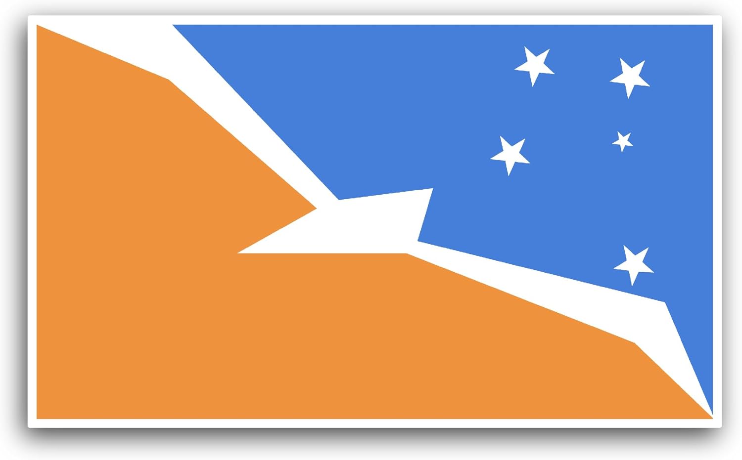 2 (Pieces) 3" and 5" Tierra Del Fuego Province - Argentina Flag Sticker, Waterproof Vinyl Decals for Many Purpose Like Cars, Trucks, Laptops, Phones, Windows and More