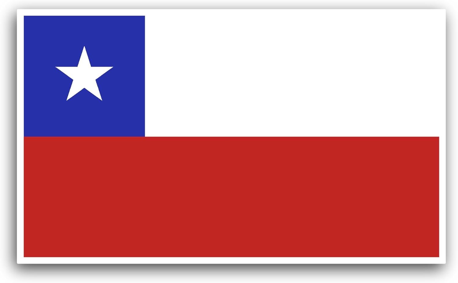 2 (Pieces) 3" and 5" Chile Flag Sticker, Waterproof Vinyl Decals for Many Purpose Like Cars, Trucks, Laptops, Phones, Windows and More