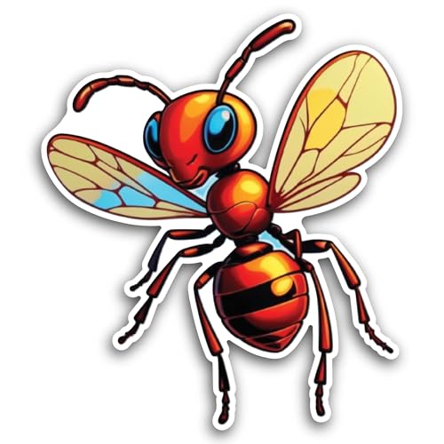 2 (Pieces) 3" and 5" Red Antilope Sticker, Waterproof Vinyl Decals for Many Purpose Like Cars, Truck
