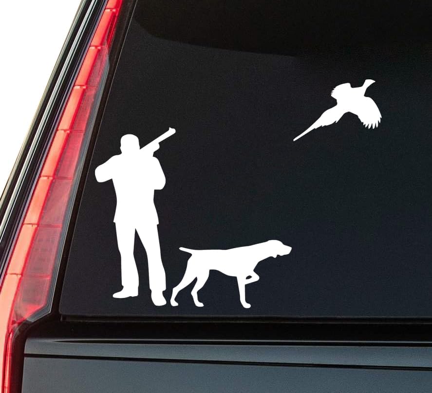 German Shorthair Pointer Window Vinyl Decal Sticker 6" (White), Waterproof Vinyl Decals for Many Purpose Like Cars, Trucks, Laptops, Phones, Windows and More