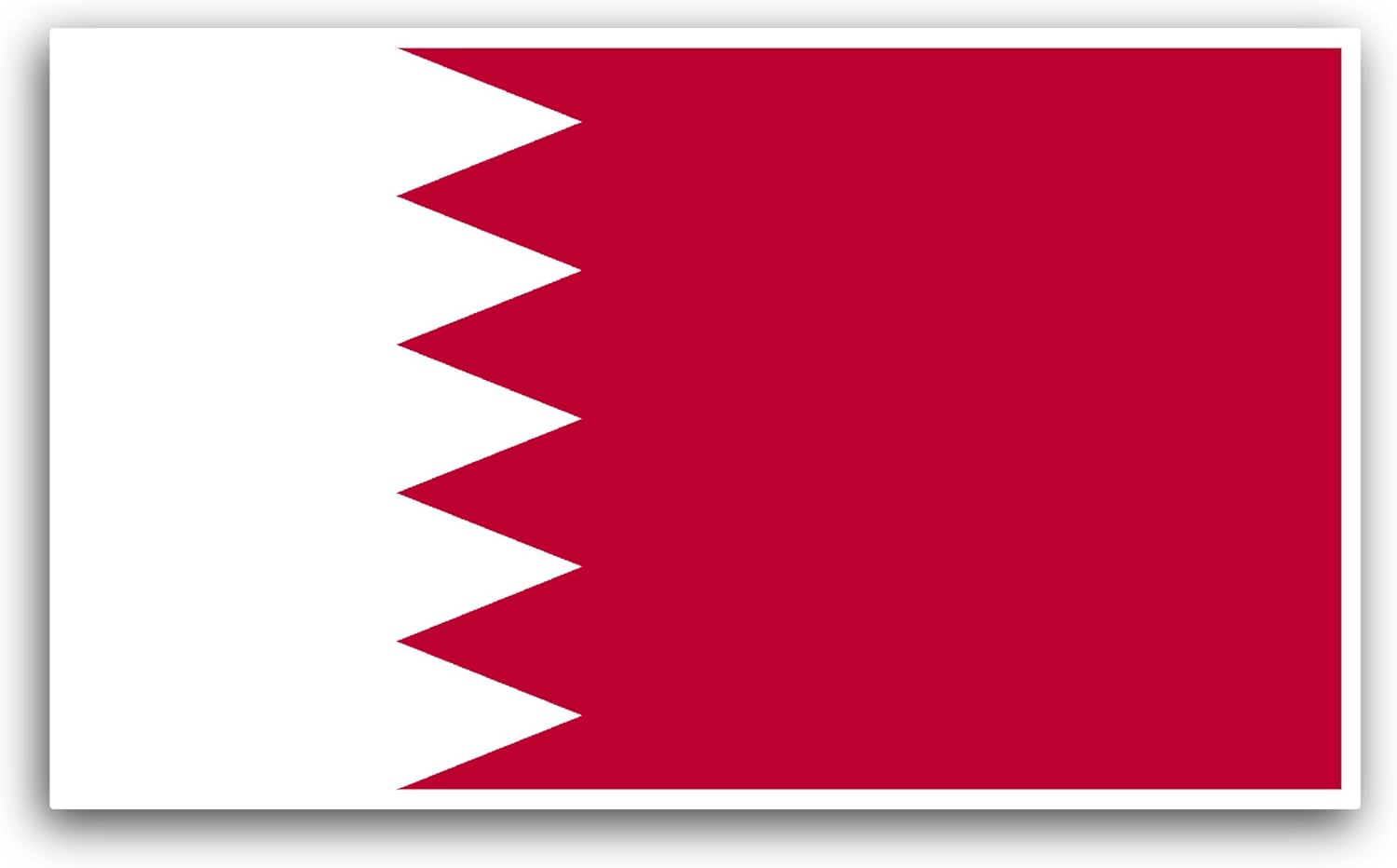 2 (Pieces) 3" and 5" Bahrain Flag Sticker, Waterproof Vinyl Decals for Many Purpose Like Cars, Trucks, Laptops, Phones, Windows and More