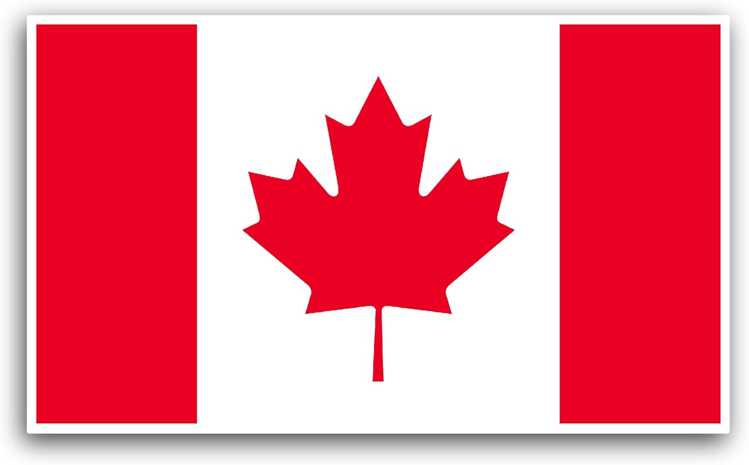 2 (Pieces) 3" and 5" Canada Flag Sticker, Waterproof Vinyl Decals for Many Purpose Like Cars, Trucks, Laptops, Phones, Windows and More