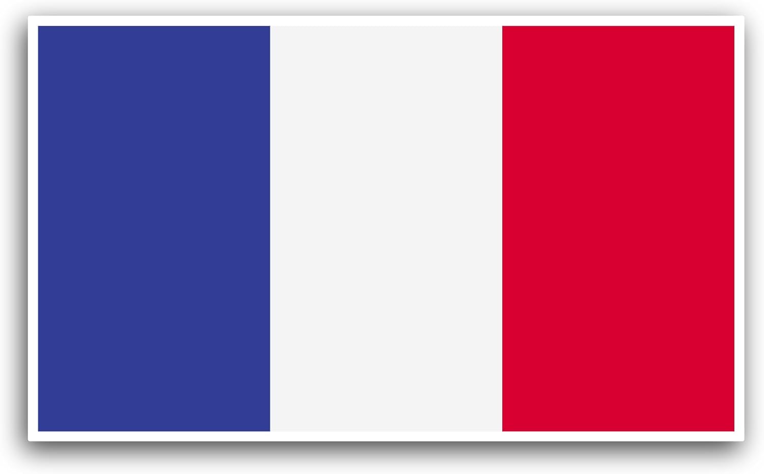 2 (Pieces) 3" and 5" France Flag Sticker, Waterproof Vinyl Decals for Many Purpose Like Cars, Trucks, Laptops, Phones, Windows and More