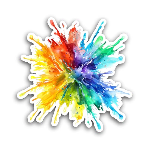 2 (Pieces) 3" and 5" Colorful Painting Sticker, Waterproof Vinyl Decals for Many Purpose Like Cars, 