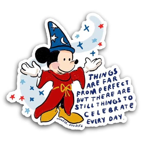 2 (Pieces) 3" and 5" Things are Far Sticker, Waterproof Vinyl Decals for Many Purpose Like Cars, Tru