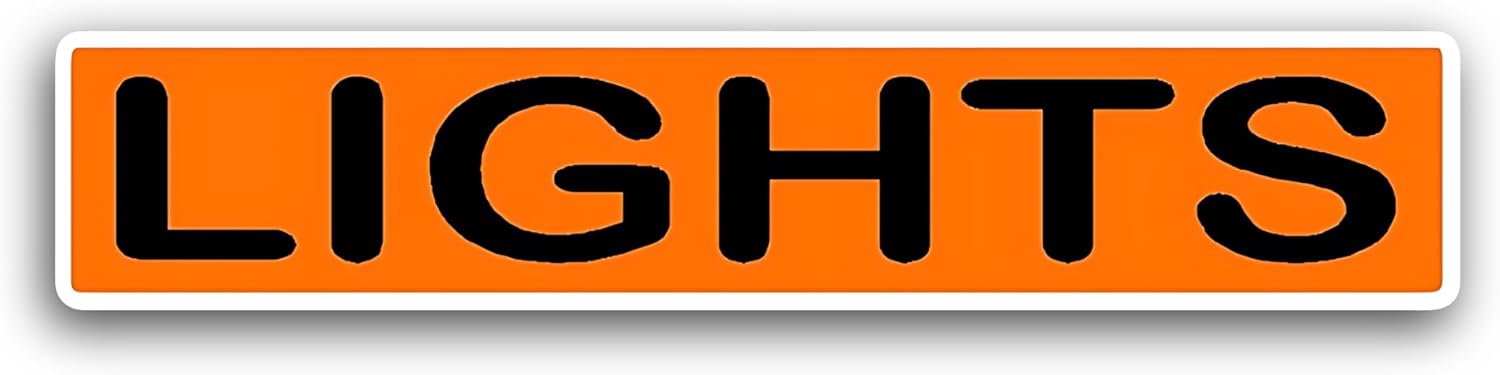 2 (Pieces) 3" and 5" Lights Sticker, Waterproof Vinyl Decals for Many Purpose Like Cars, Trucks, Laptops, Phones, Windows and More