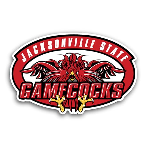 2 (Pieces) 3" and 5" Jacks0nville State Gamecocks Sticker, Waterproof Vinyl Decals for Many Purpose 