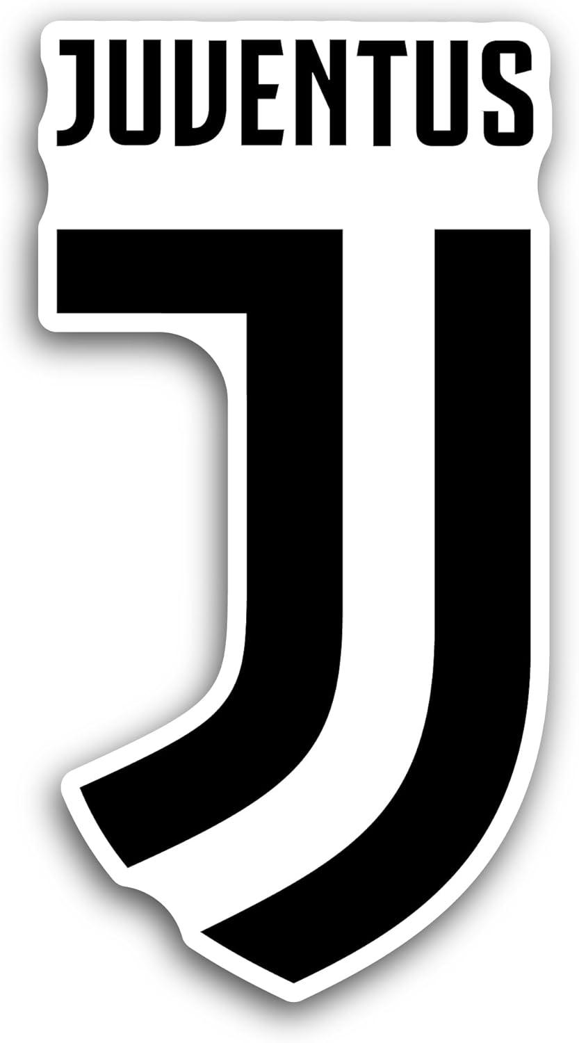 2 (Pieces) 3" and 5" Juv3ntus Sticker, Waterproof Vinyl Decals for Many Purpose Like Cars, Trucks, Laptops, Phones, Windows and More