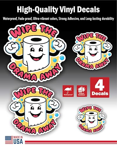 2 (Pieces) 3" and 5" Stickers n Decals Be Present - Motivational Sticker Vinyl Decal Sticker, Waterp
