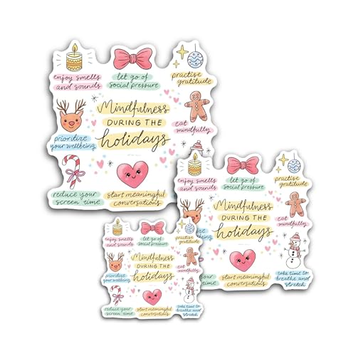 2 (Pieces) 3" and 5" Open Hand Three Fingers Outline Sticker, Waterproof Vinyl Decals for Many Purpo