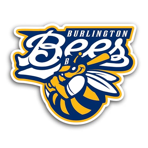 2 (Pieces) 3" and 5" Burlington Bees Logo Sticker, Waterproof Vinyl Decals for Many Purpose Like Car