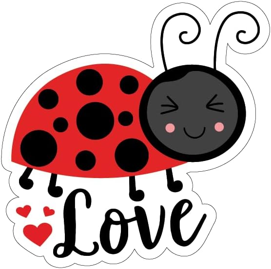 Inspirational Quote Love Bug Motivational Sticker Vinyl Decal Motivation Stickers- 5" Vinyl Sticker Waterproof