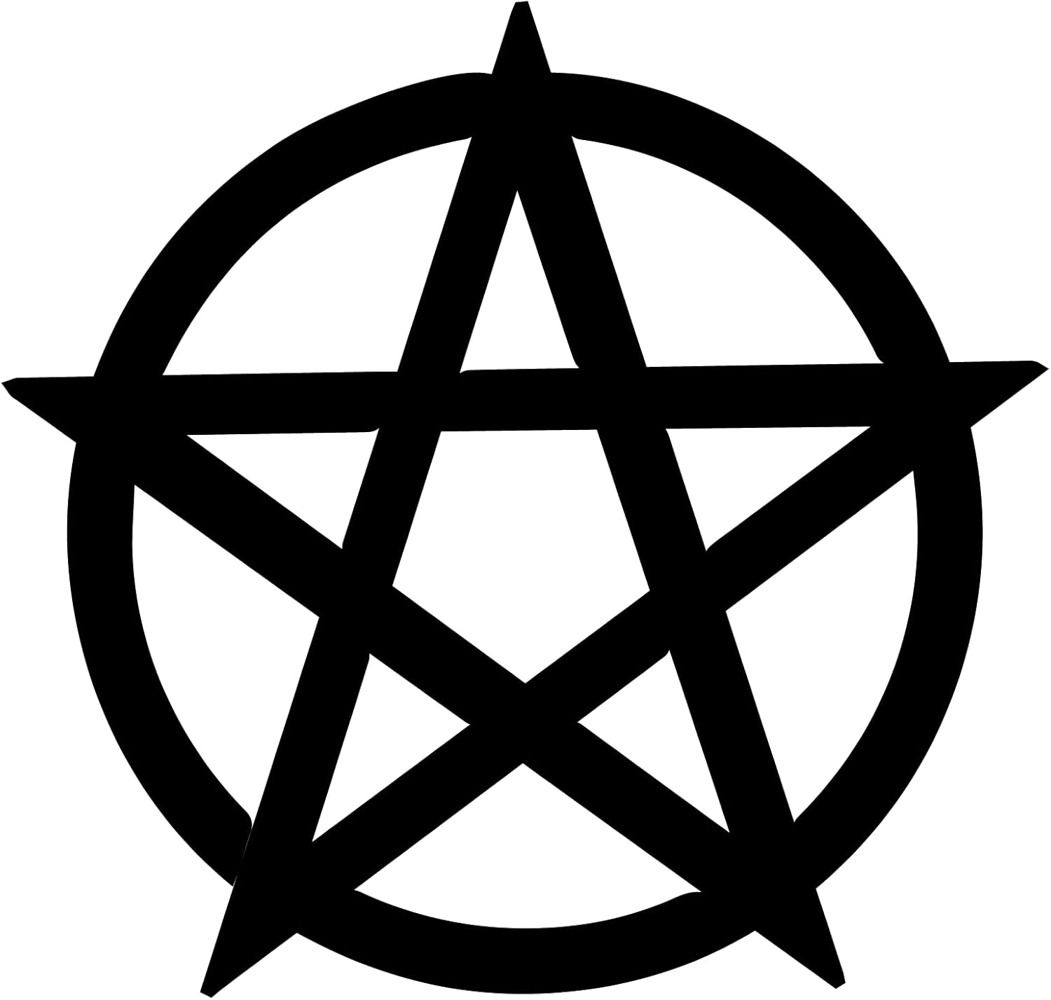 Inverted Pentagram Window Vinyl Decal Sticker 6" (White), Waterproof Vinyl Decals for Many Purpose Like Cars, Trucks, Laptops, Phones, Windows and More