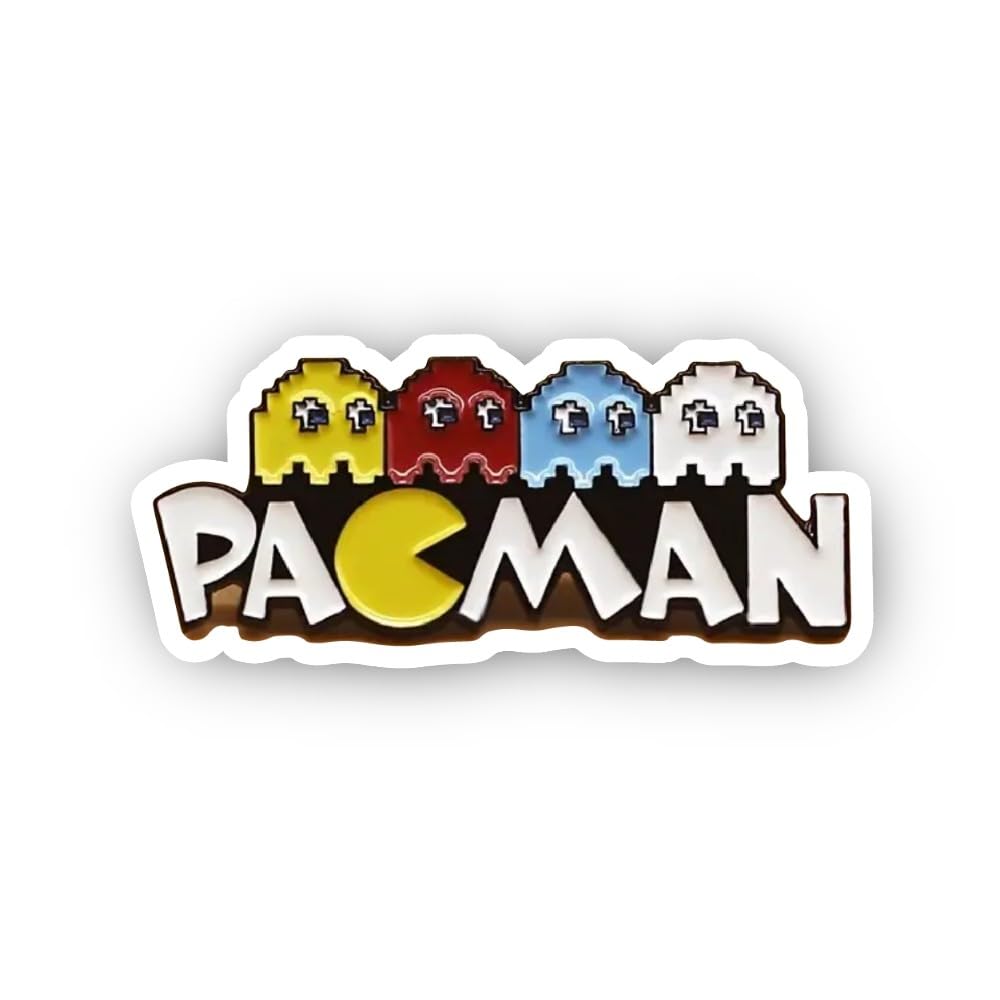 2 (Pieces) 2" and 3" Pac-Man Logo Sticker, Waterproof Vinyl Decals for Many Purpose Like Cars, Truck