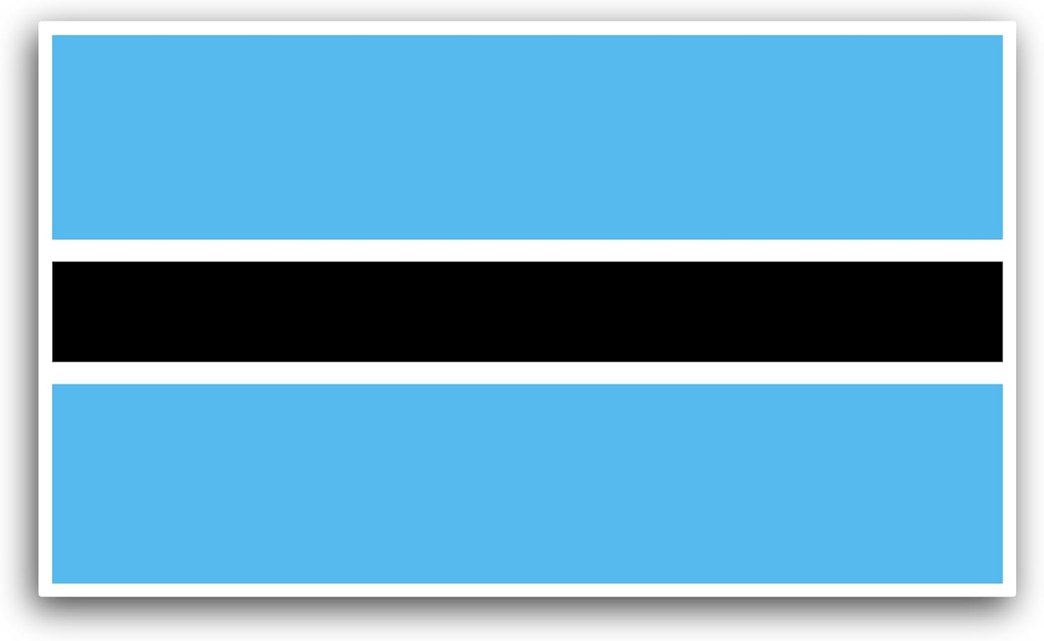 2 (Pieces) 3" and 5" Botswana Flag Sticker, Waterproof Vinyl Decals for Many Purpose Like Cars, Trucks, Laptops, Phones, Windows and More