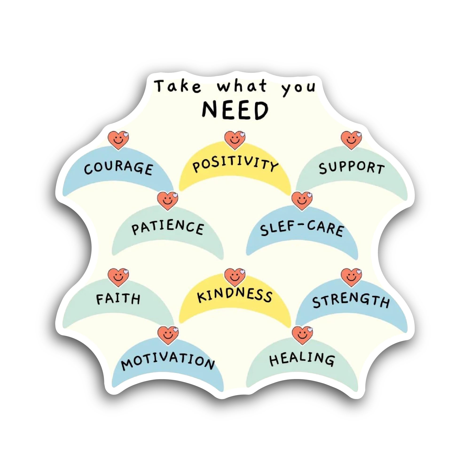 2 (Pieces) 3" and 5" Take What You Need Sticker, Waterproof Vinyl Decals for Many Purpose Like Cars,