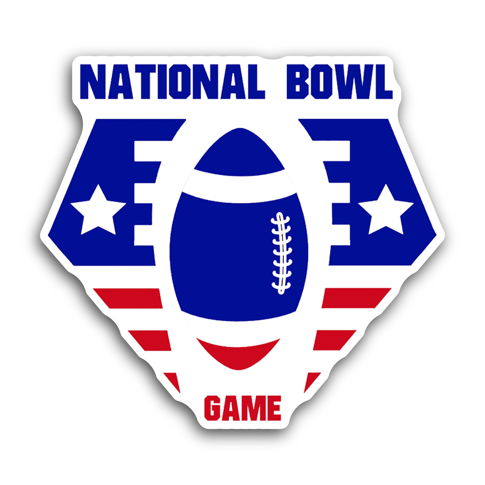 2 (Pieces) 3" and 5" National B0wl Game Sticker, Waterproof Vinyl Decals for Many Purpose Like Cars,