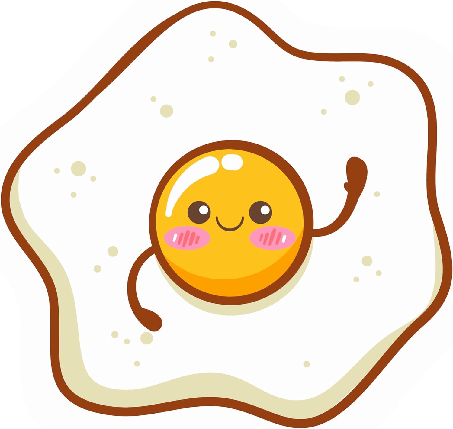 Inspirational Quote Happy Fried Egg Sticker Motivational Sticker Vinyl Decal Motivation Stickers- 5" Vinyl Sticker Waterproof