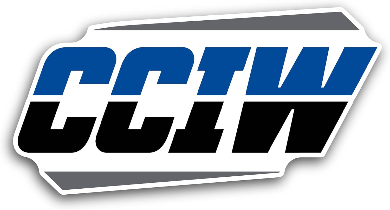 2 (Pieces) 3" and 5" College C0nference of Illinois and Wisconsin Sticker, Waterproof Vinyl Decals for Many Purpose Like Cars, Trucks, Laptops, Phones, Windows and More