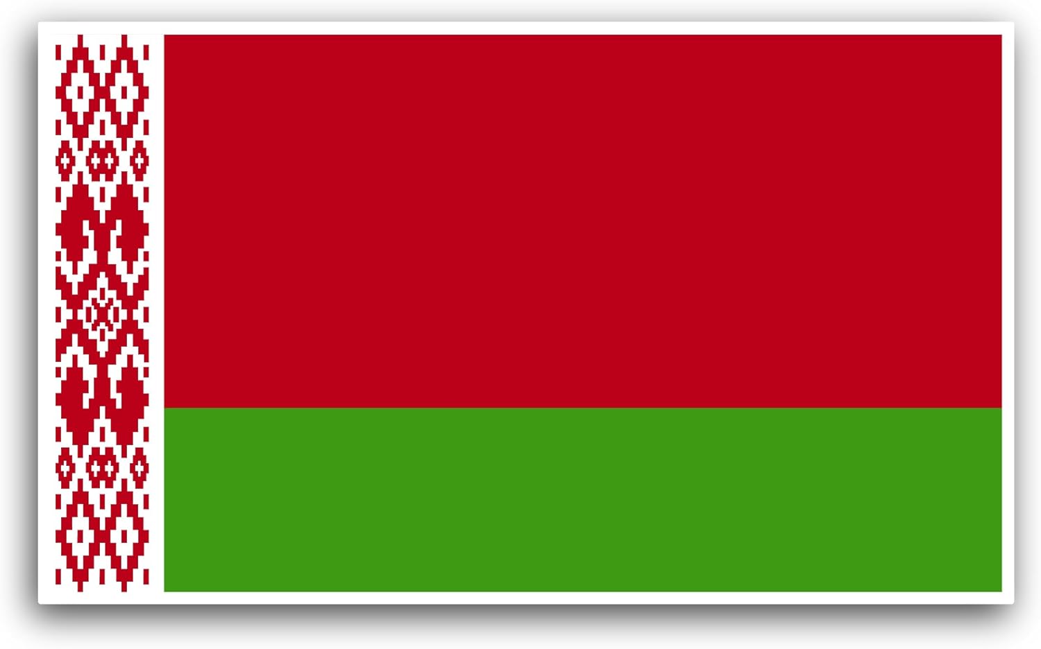 2 (Pieces) 3" and 5" Belarus Flag Sticker, Waterproof Vinyl Decals for Many Purpose Like Cars, Trucks, Laptops, Phones, Windows and More