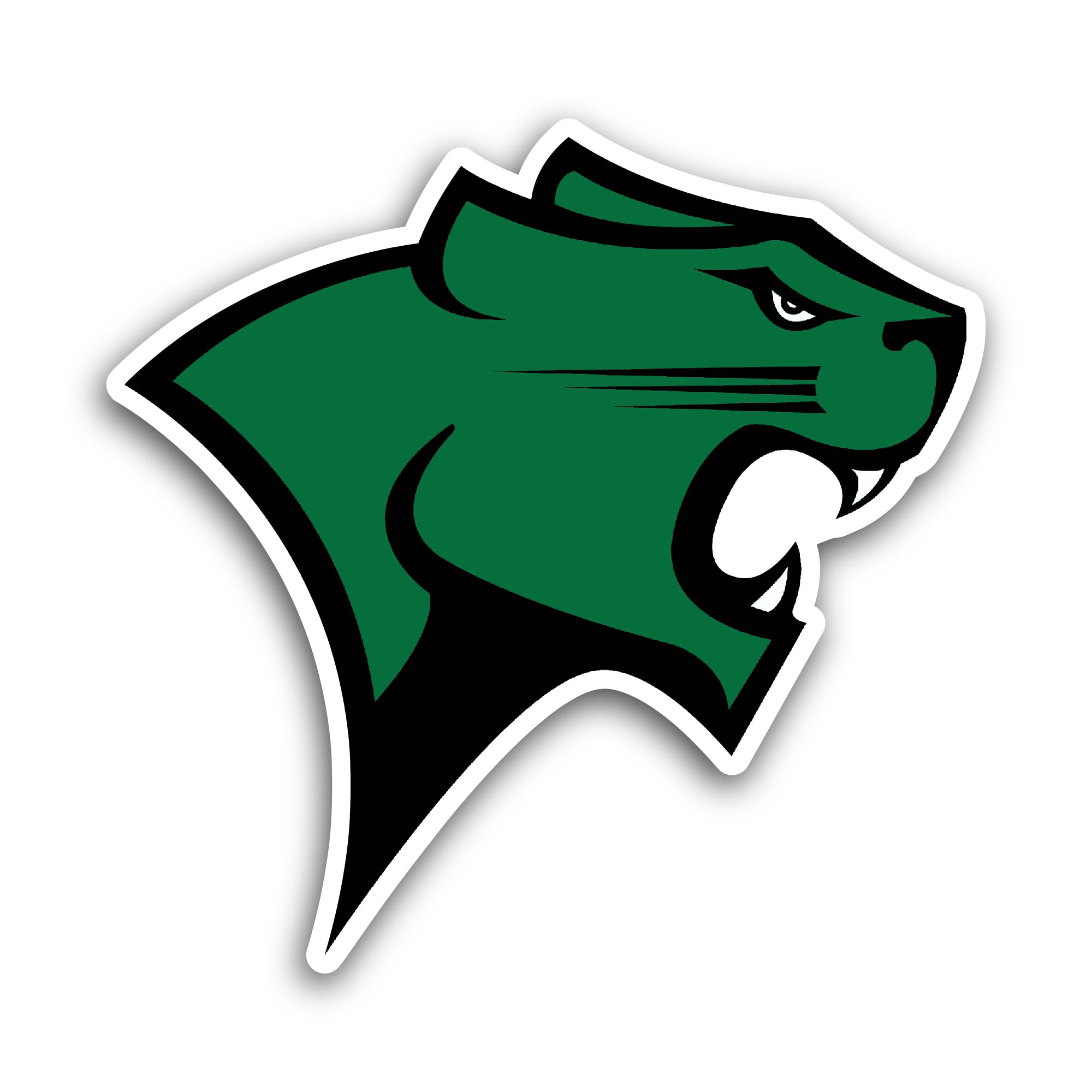 2 (Pieces) 3" and 5" Green Panther Sticker, Waterproof Vinyl Decals for Many Purpose Like Cars, Truc