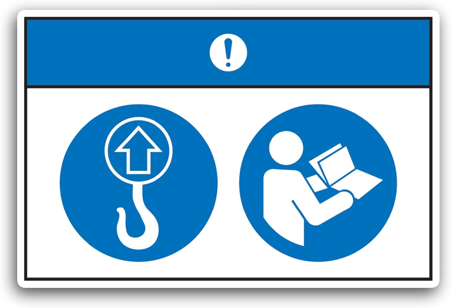 2 (Pieces) 3" and 5" Notice Lift Hazard Sticker, Waterproof Vinyl Decals for Many Purpose Like Cars, Trucks, Laptops, Phones, Windows and More