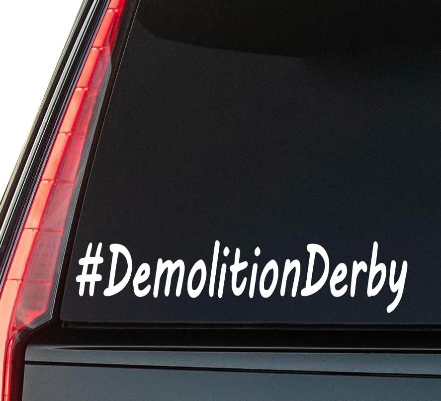 Demolition Window Vinyl Decal Sticker 6" (White), Waterproof Vinyl Decals for Many Purpose Like Cars, Trucks, Laptops, Phones, Windows and More