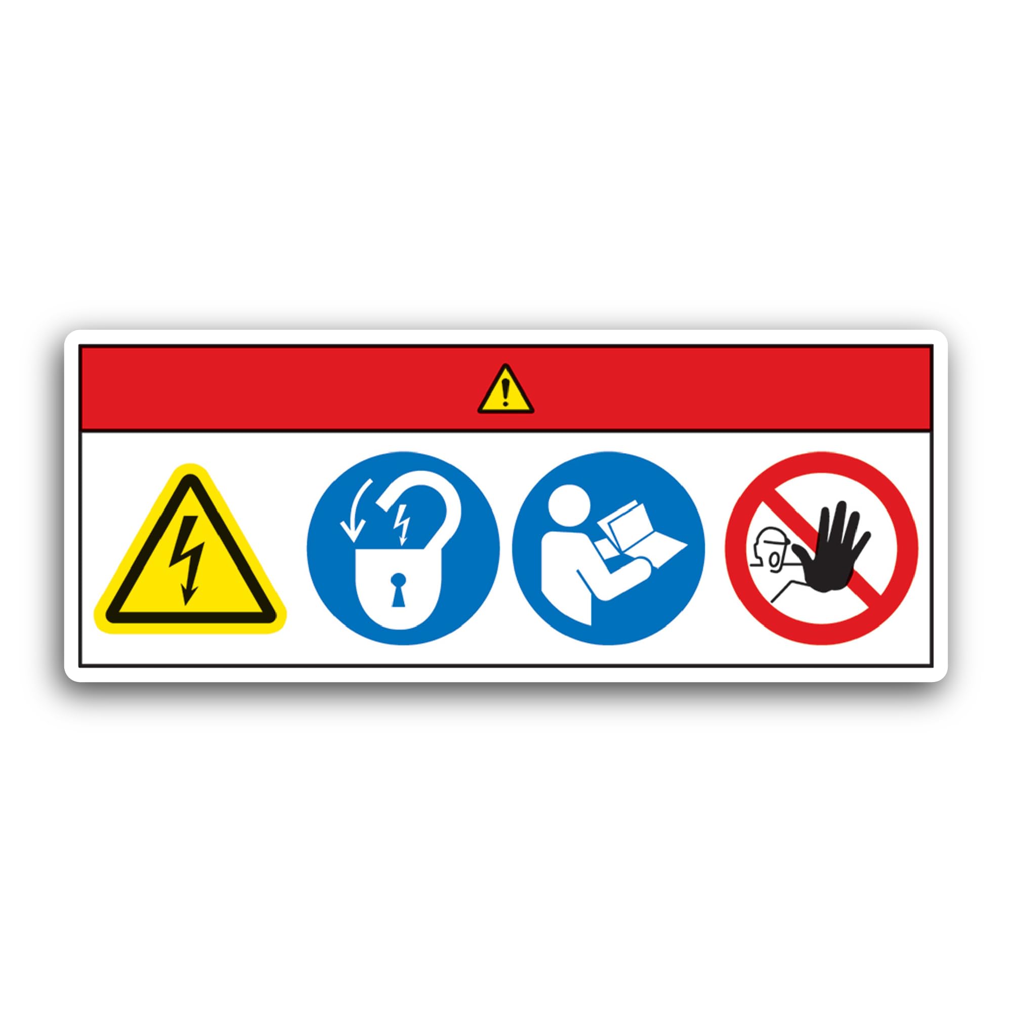 2 (Pieces) 3" and 5" Safety Signs Sticker, Waterproof Vinyl Decals for Many Purpose Like Cars, Truck