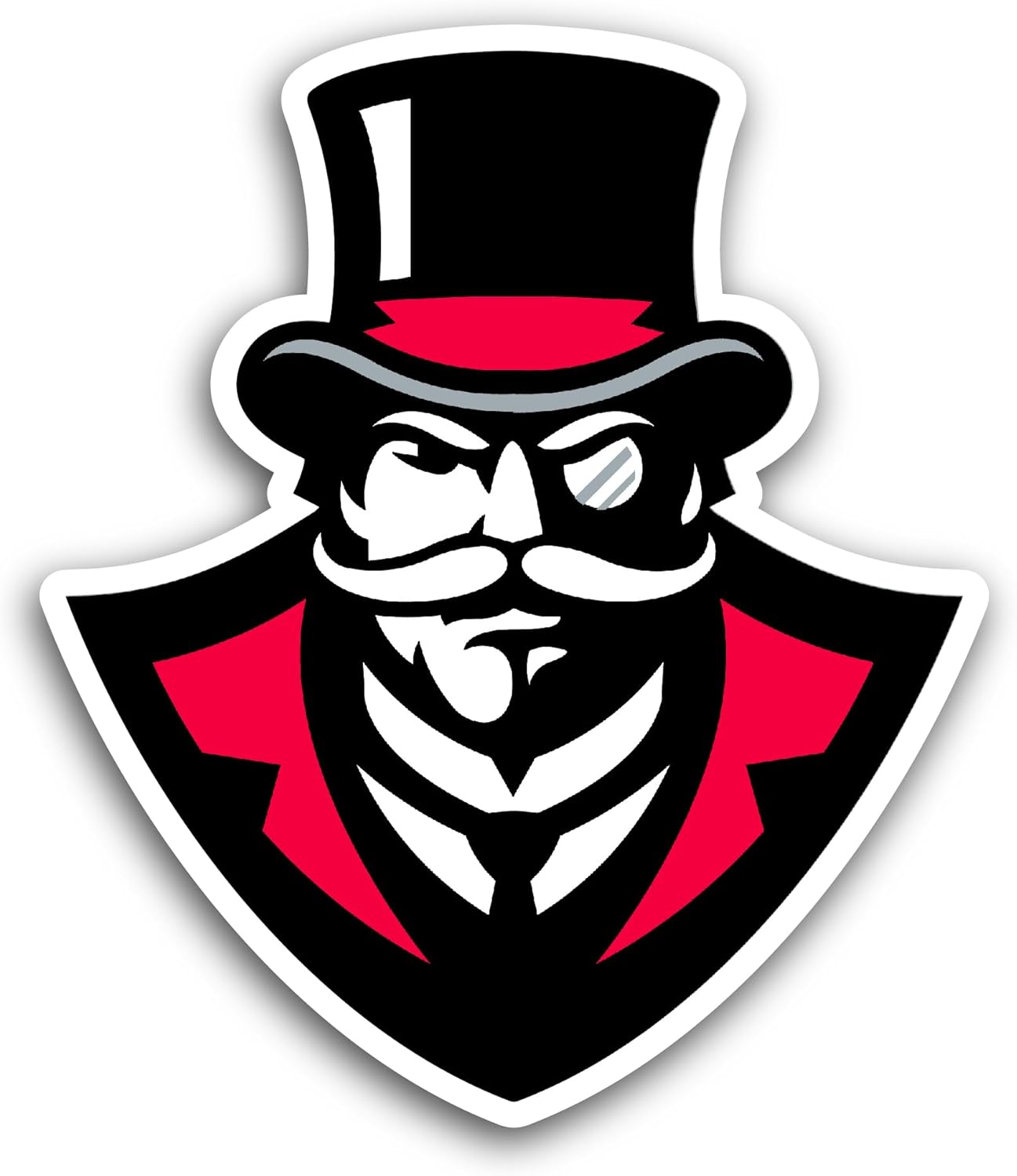 2 (Pieces) 3" and 5" Man with Hat Sticker, Waterproof Vinyl Decals for Many Purpose Like Cars, Trucks, Laptops, Phones, Windows and More