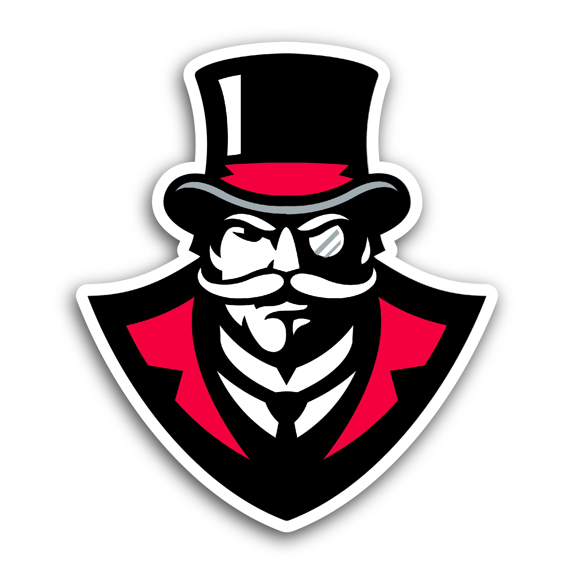 2 (Pieces) 3" and 5" Man with Hat Sticker, Waterproof Vinyl Decals for Many Purpose Like Cars, Truck