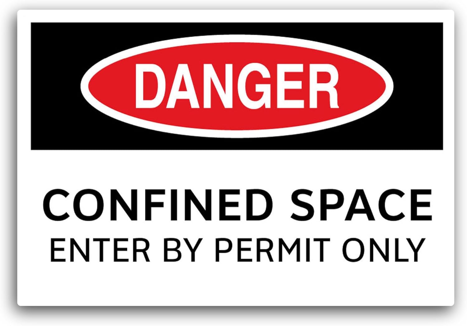 2 (Pieces) 3" and 5" Confined Space Sticker, Waterproof Vinyl Decals for Many Purpose Like Cars, Trucks, Laptops, Phones, Windows and More