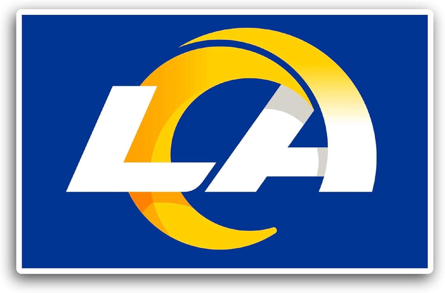 2 (Pieces) 3" and 5" L0s Angeles Rams Decal Sticker, Waterproof Vinyl Decals for Many Purpose Like Cars, Trucks, Laptops, Phones, Windows and More