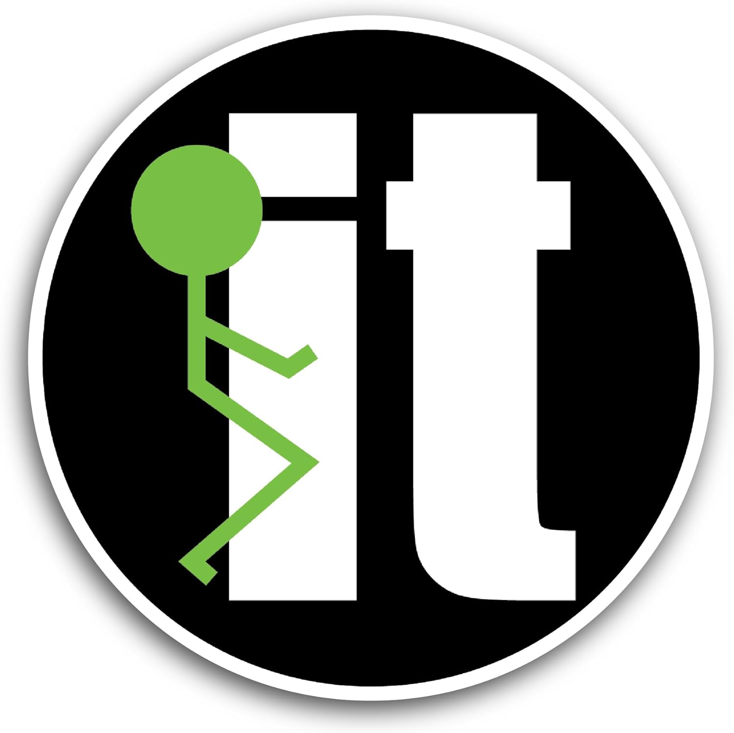 2 (Pieces) 3" and 5" It Sticker, Waterproof Vinyl Decals for Many Purpose Like Cars, Trucks, Laptops, Phones, Windows and More