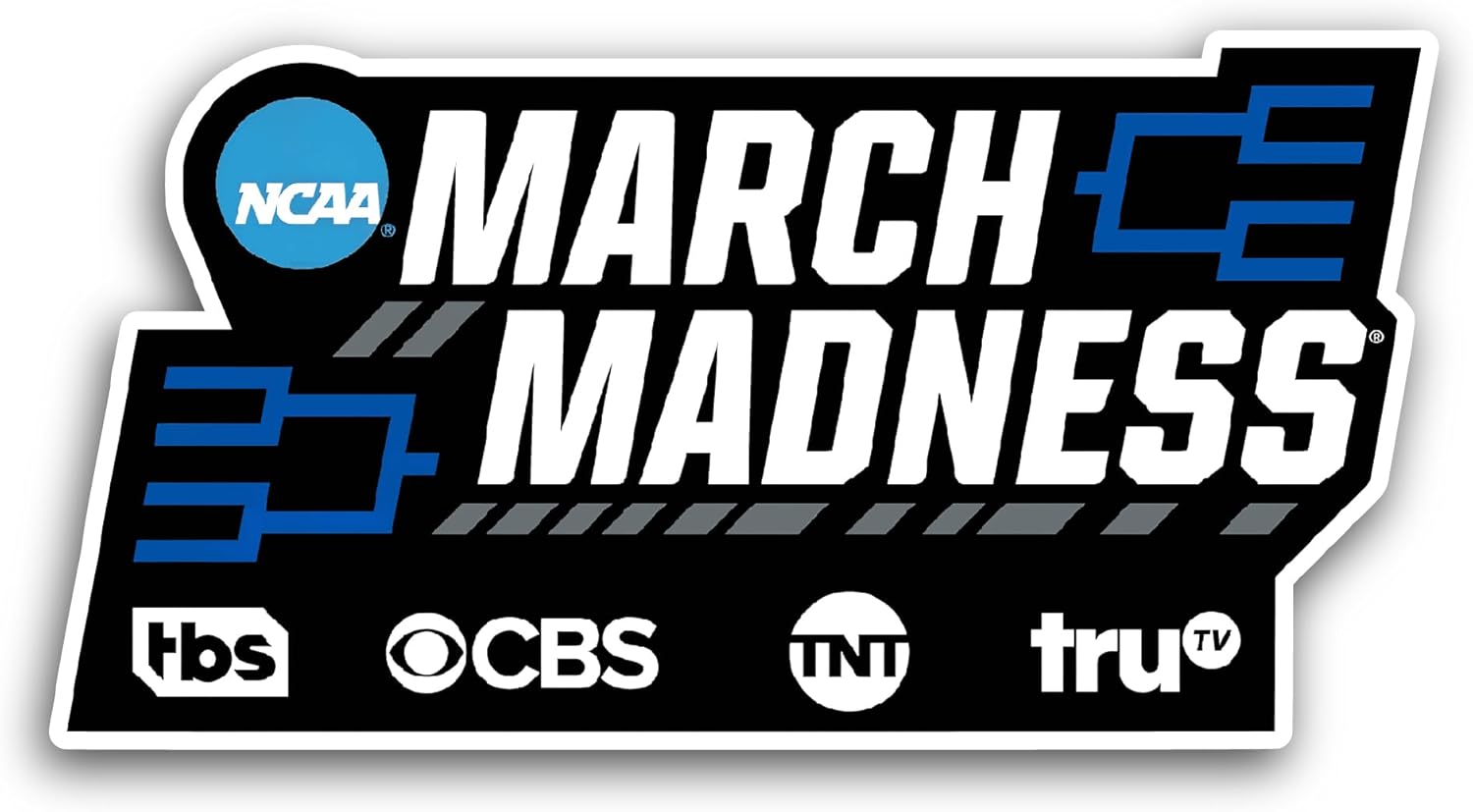 2 (Pieces) 3" and 5" March M@dness Sticker, Waterproof Vinyl Decals for Many Purpose Like Cars, Trucks, Laptops, Phones, Windows and More